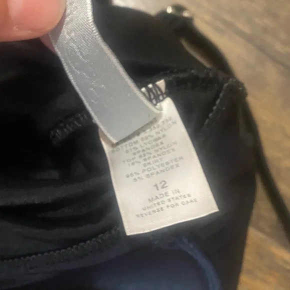 Magicsuit Asymmetrical Black Dress Swimsuit - Picture 3 of 6